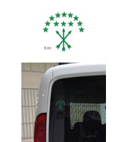 Adige Bayrak Araba Sticker Yeşil 8 cm 4 Adet