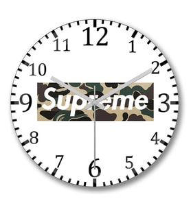 Supreme Duvar Saati Bombeli Gercek Cam