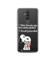 Snoopy Tasarımlı Süper Şeffaf Silikon Telefon Kılıfı Huawei Mate 20 Lite 