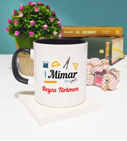 Mimar Kişiye Özel Mimar Kupa Bardak Siyah