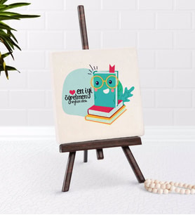 BK Gift Kişiye Özel En İyi Öğretmen Şovaleli Doğal Taş-9 (Beyaz)
