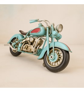 Elyapımı Metal Chopper Motorsiklet Mavi D-017