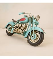 Elyapımı Metal Chopper Motorsiklet Mavi D-017
