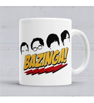 Big Bang Sheldon Cooper Theory Bazingaa Kupa Bardak Porselen
