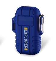 Elektronik Alevsiz Kamp Explorer Çakmak Çift Ark Rüzgar Su Geçirmez Usb Şarjlı