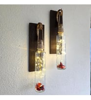 Öğretmenler Günü, Led Işıklı, Ceviz Renkli Duvar Aplik, 2’li Set