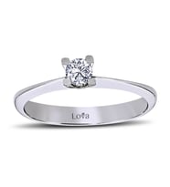 Lova E Renk 0,16 Karat Pırlanta Tektaş Yüzük - 1060007