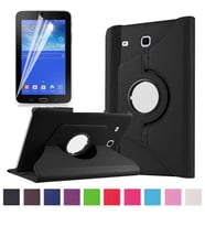 Galaxy Tab 3 Lite 7.0 T110 Zore Dönebilen Standlı Tablet Kılıfı (Siyah)