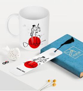 BK Gift Kişiye Özel Avukat Temalı Kupa ve Kitap Ayracı Seti - 11 (Model 1)