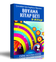 İngilizce Öğreten Boyama Kitap Seti (9 Kitap)