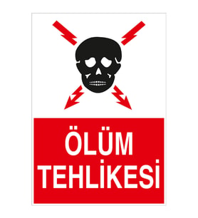 MIGNATIS - Ölüm Tehlikesi Levhası - Sac Malzeme 35x50cm
