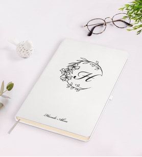 BK Gift Kişiye Özel Baş Harf İsim Tasarımlı Beyaz Defter-4
