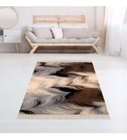 Kilim Desen Renk Geçişli Dijital Baskı Yıkanabilir Kaymaz Taban Etnik Salon Halısı ve Yolluk (Karışık)