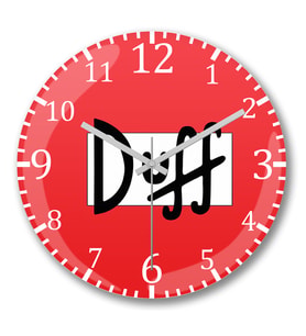 Duff Duvar Saati Bombeli Gercek Cam