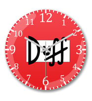 Duff Duvar Saati Bombeli Gercek Cam