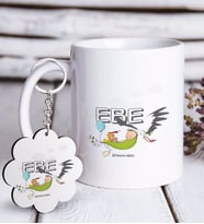 BK Gift Kişiye Özel Mesleki Ebe Beyaz Kupa ve Anahtarlık Hediye Seti-2 (Model 1)