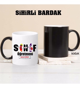 Sınıf Öğretmeni Kupa Bardağı Sihirli (Beyaz)