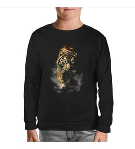 Kaplan 2 Siyah Çocuk Sweatshirt