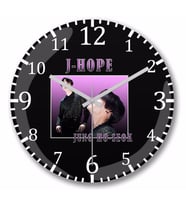 J Hope Bts Vintage Duvar Saati Bombeli Gercek Cam