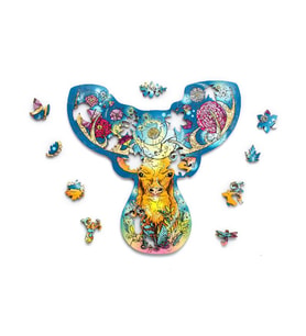 YETİŞKİNLER İÇİN AHŞAP LAZER KESİM GEYİK PUZZLE