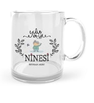 BK Gift Kişiye Özel Yılın En İyi Ninesi Cam Kupa Bardak