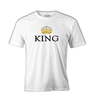 King Beyaz Erkek Tshirt