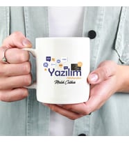 Yazılım Mühendisine Hediye İsme Özel Kupa (Beyaz)