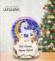 Kişiye Özel Arkadaşa Hediye Unicorn Renk Değiştiren Işıklı Kar Küresi