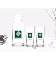 BK Gift Kişiye Özel Renkli Baskılı Osmaniye Tasarımlı Turistik İkili Rakı Bardağı ve Karaf Hediye Seti-1 (Model 1)
