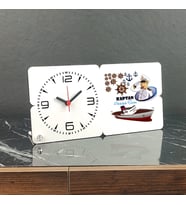 Kaptan Ahşap Masa Saati