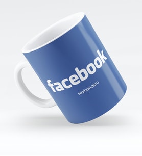 BK Gift Kişiye Özel Facebook Beyaz Kupa Bardak  1