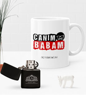 BK Gift Kişiye Özel Canım Babam Benzinli Çakmak ve Kupa Seti-5 (Model 1)