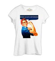 Bırak Evi Beyaz Bayan Tshirt