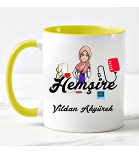 Hemşire Kupa Bardağı Sarı