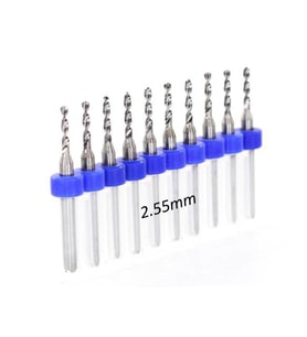 Mikro Karbür PCB Matkap Ucu Metal CNC Sondaj 10lu Set 2.55mm 