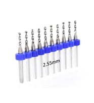 Mikro Karbür PCB Matkap Ucu Metal CNC Sondaj 10lu Set 2.55mm 