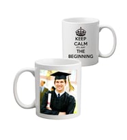 Erkeğe Fotoğraflı Mezuniyet Hediyesi - "Keep Calm" Kupa Bardak