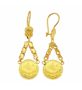 Reşat Küpe Sallantılı 6.00 Gram 22 Ayar Altın
