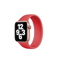 BİPOWER Apple Watch 42-44mm KRD18 Silikon Solo Kordon L Beden (Kırmızı)