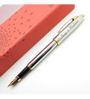 Scrikss SG132 İsme Özel Gold Krom Dolma Kalem Scrikss Kalem (Karışık)