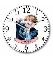 Bts Jhope  Duvar Saati Bombeli Gercek Cam