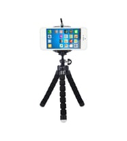Ahtapot Tripod Telefon Tutucu Esnek Ayaklı Sabitleyici Fotoğraf Video Çekimi (Siyah)