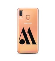 Samsung A40 Harf Tasarımlı Telefon Kılıfı M-Harfi 
