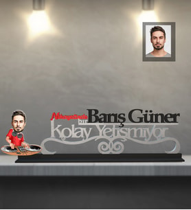 Kişiye Özel Dj Karikatürlü Kolay Yetişmiyor Ahşap Biblo Bay-1