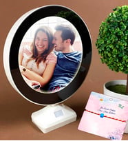 Kişiye Özel Fotoğraflı Sihirli Ayna Işıklı Fotoğraf Çerçevesi & Bileklik