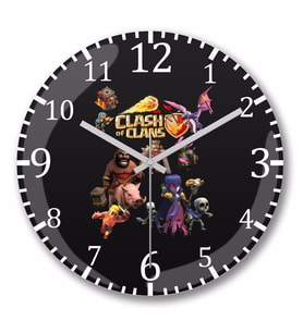 Clash Of Clans Pekka Duvar Saati Bombeli Gercek Cam