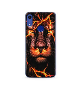 Aslan Neon Tasarım Süper Şeffaf Silikon Telefon Kılıfı Huawei Honor 8A 