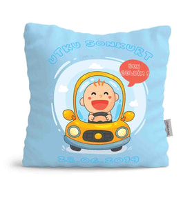 BK Gift Kişiye Özel Çocuklar Mavi Yastık 45839