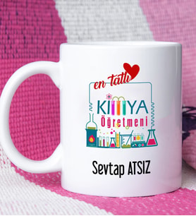 Mesajlı Kimya Öğretmeni Kupa Bardak