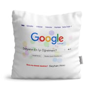 BK Gift Kişiye Özel Google Dünyanın En İyi Öğretmeni Dekoratif Yastık